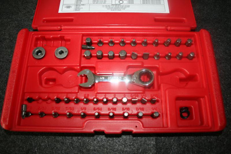 45 piece stubby ratcheting bit set (srb44pc)