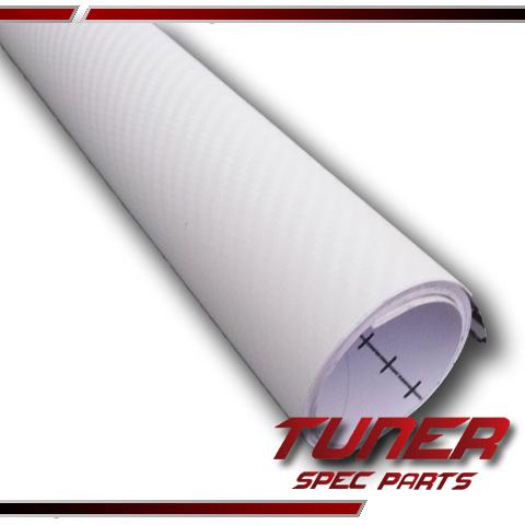 60"x150" white carbon fiber carbon fiber vinyl sticker wrap bubble free decal