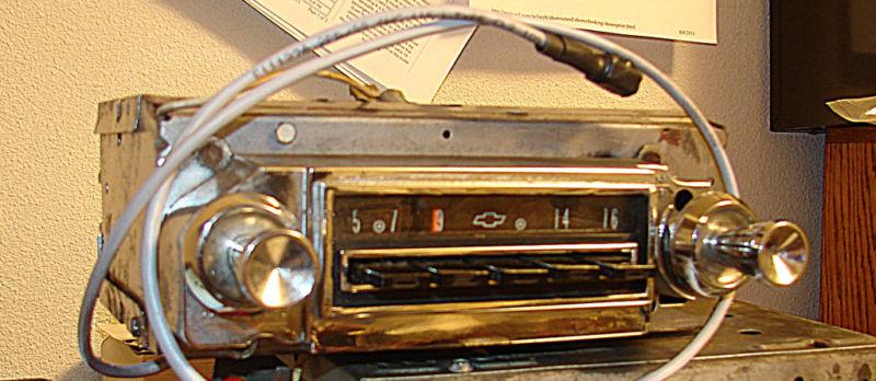 63 chevy pb radio restrd w ipod mp3 cd mini jack nice looker player clean & loud