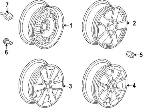 Dodge 1an31pakab genuine oem factory original wheel, alloy