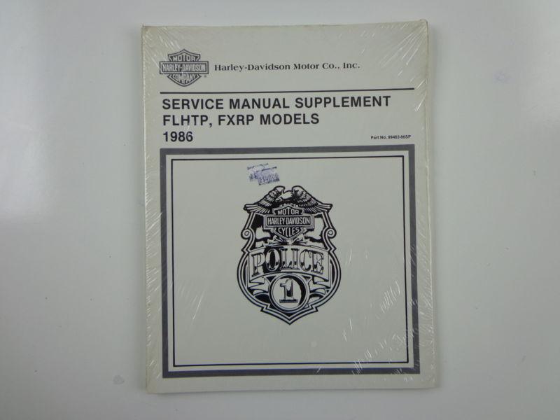 Harley davidson 1986 flhtp fxrp chp police supplement service manual 99483-86sp