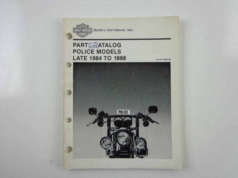 Harley davidson late 1984-88 police models parts catalog 99545-88 #7