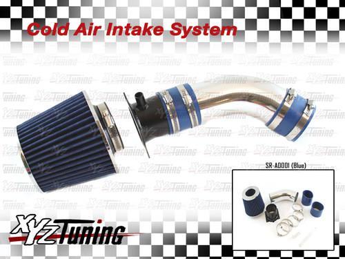 Blue 96-00 a4/a6 2.8l v6 ram air intake racing system + filter 3"