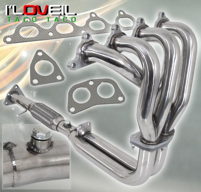 92-96 honda prelude si 2.2l vtec h22 h22a stainless steel 4-2-1 exhaust header