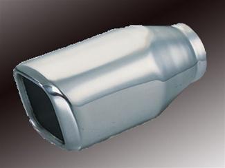 Slanted double wall exhaust muffler tip 2.5" inlet