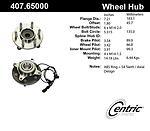 Centric parts 407.65000 front hub assembly