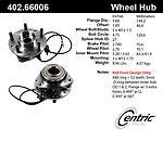 Centric parts 402.66006 front hub assembly