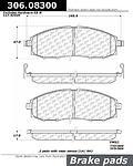 Centric parts 306.08300 front high performance pads