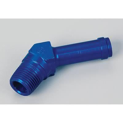 Earl's 984408erl fitting 45 deg 1/2" beaded hose end to 3/8" male npt blue ea