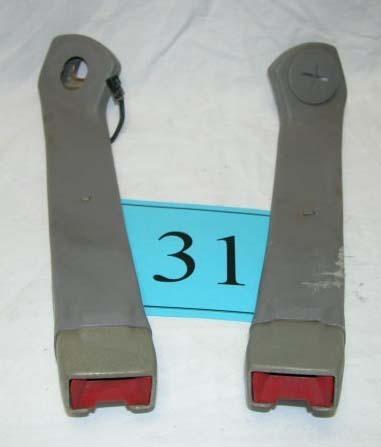 93-02 camaro firebird light gray front seatbelt buckles  nice pair