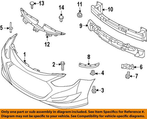 Hyundai oem 865204r100 front bumper & grille-absorber