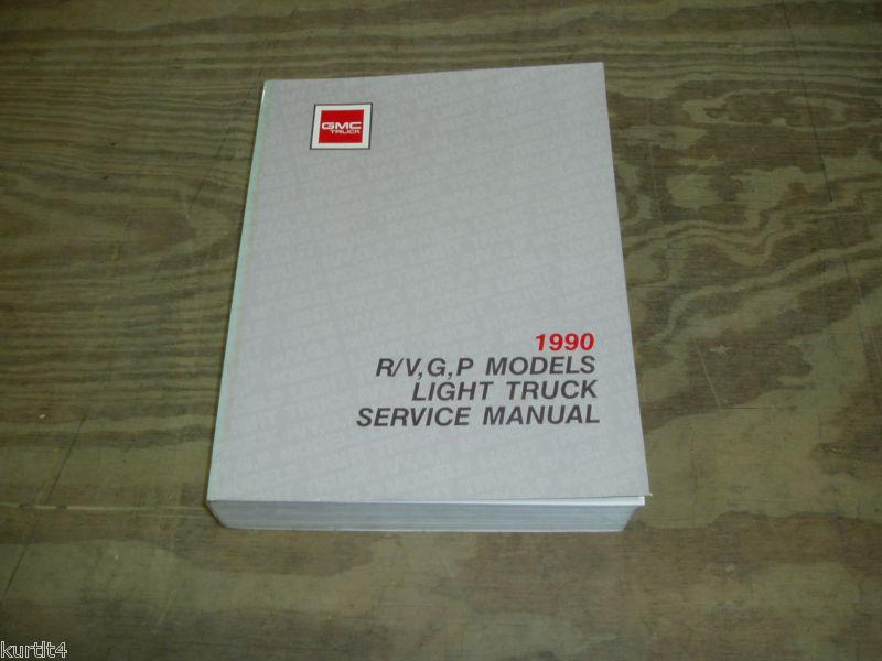 1990 gmc suburban jimmy g van p-chassis shop service dealer repair manual