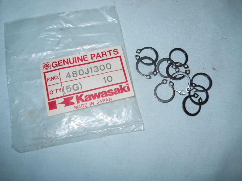 Nos kawasaki circlips lot buy 10 kdx kx kz ke kaf 480j1300 13mm