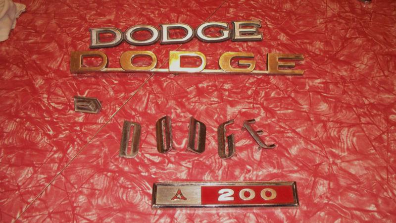 Lot vintage chrome dodge emblems emblem decal decals