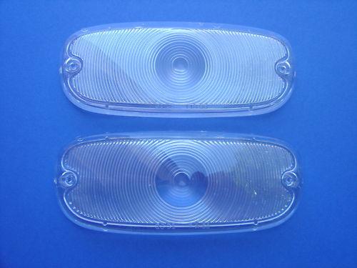 1958-1959 chevrolet truck parking light lenses-pair-clear 