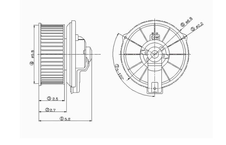 Replacement blower motor asy 93-97 1993-1997 toyota corolla 4/5dr 8710312040