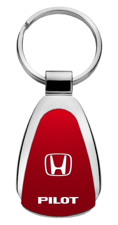 Honda pilot red tear drop metal key chain ring tag key fob logo lanyard