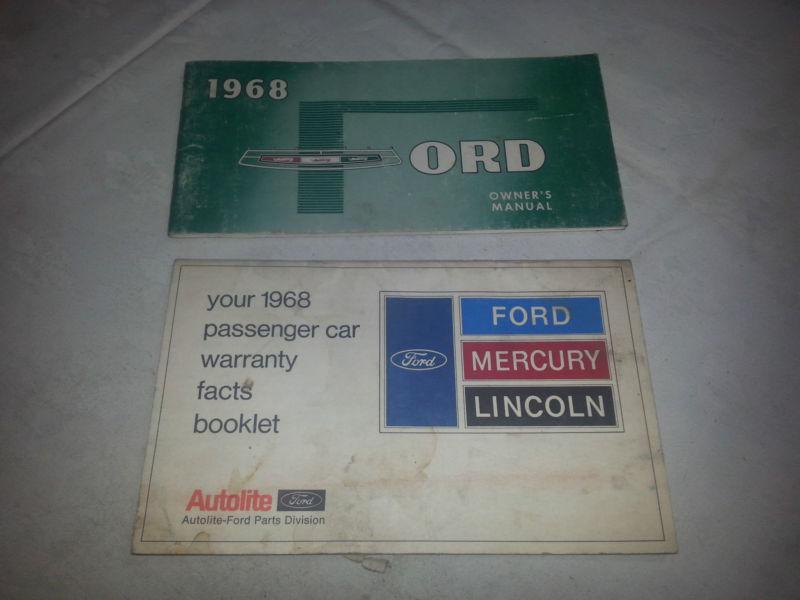 1968 ford original owners manual second edition w warranty facts booklet