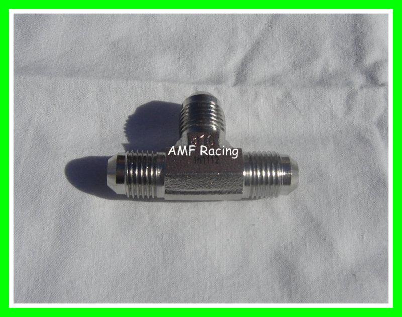 - 6 an stainless t fitting union  