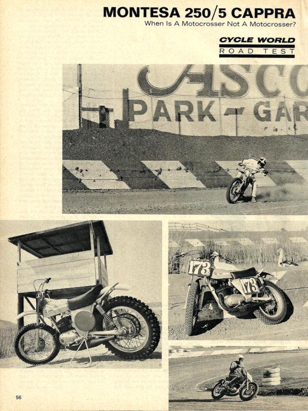 1970 montesa 250/5 cappra motorcycle road test with dyno specs 3 pages 250 5