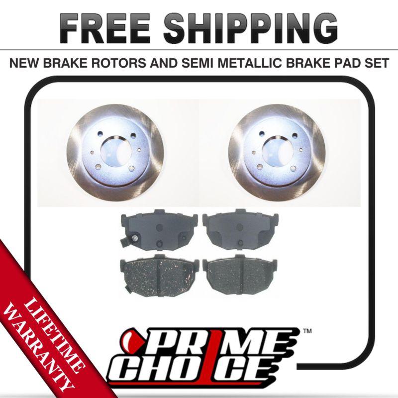 Rear kit (2) brake rotors and (1 set) premium brake pads with lifetime warranty