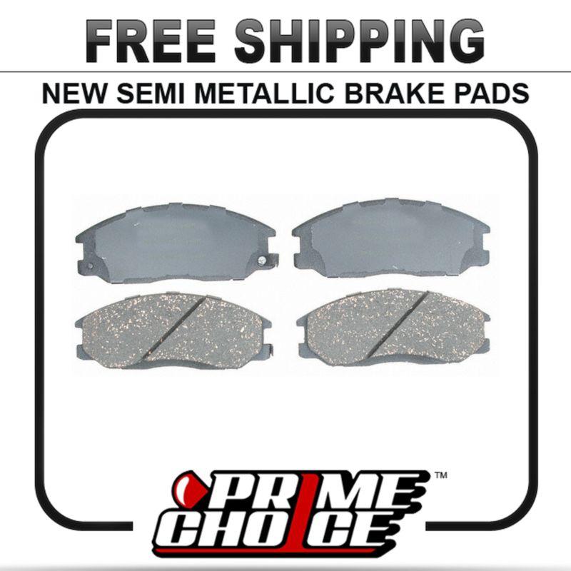 New premium complete set of front metallic disc brake pads with shims