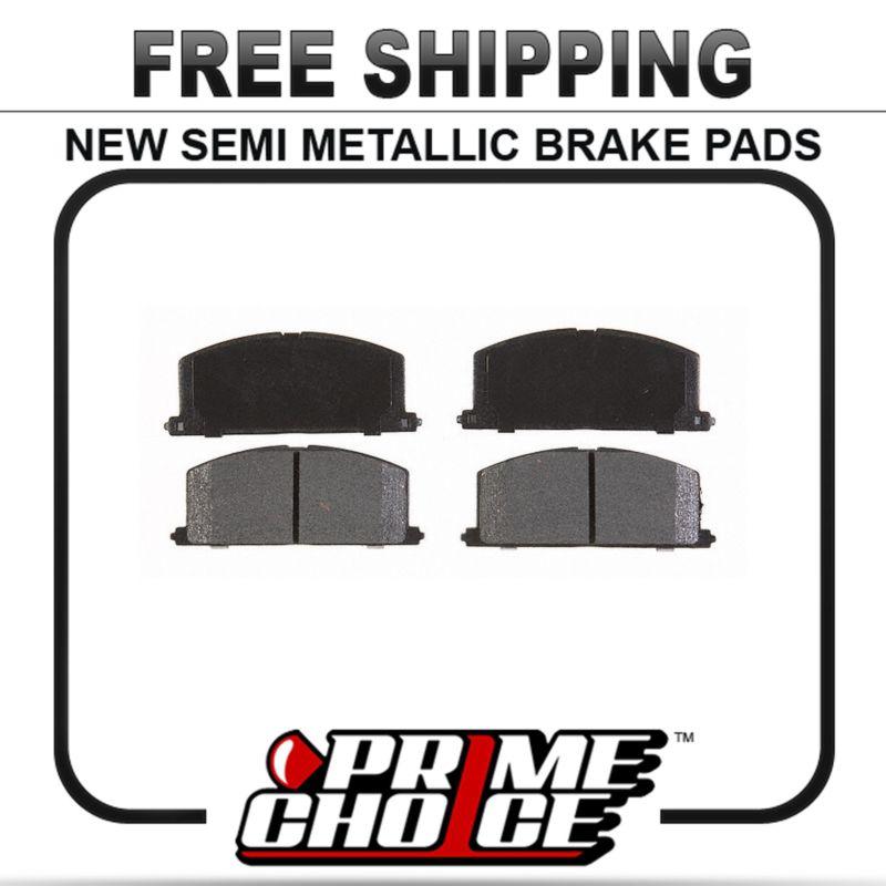 New premium complete set of front metallic disc brake pads with shims