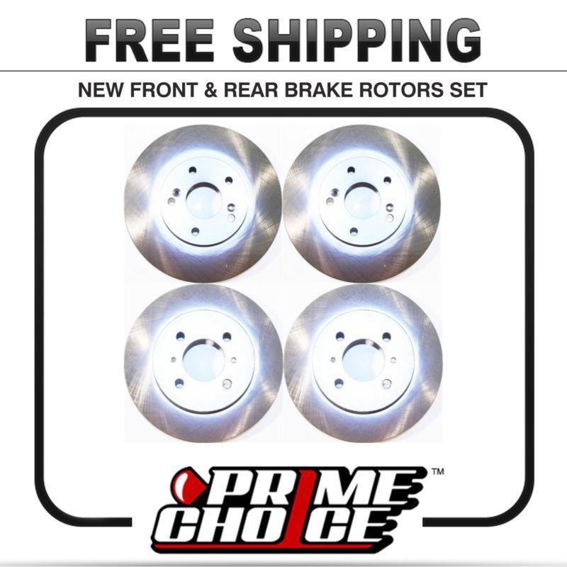 Set of 4 premium new brake disc rotors 2 complete pairs kit for front and rear