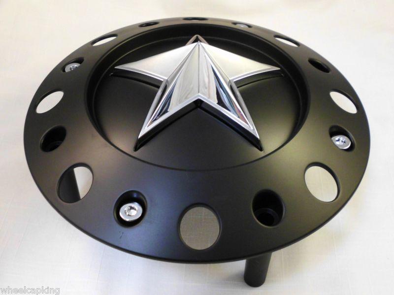 Rockstar by kmc wheels flat black custom wheel center cap caps # 1000775