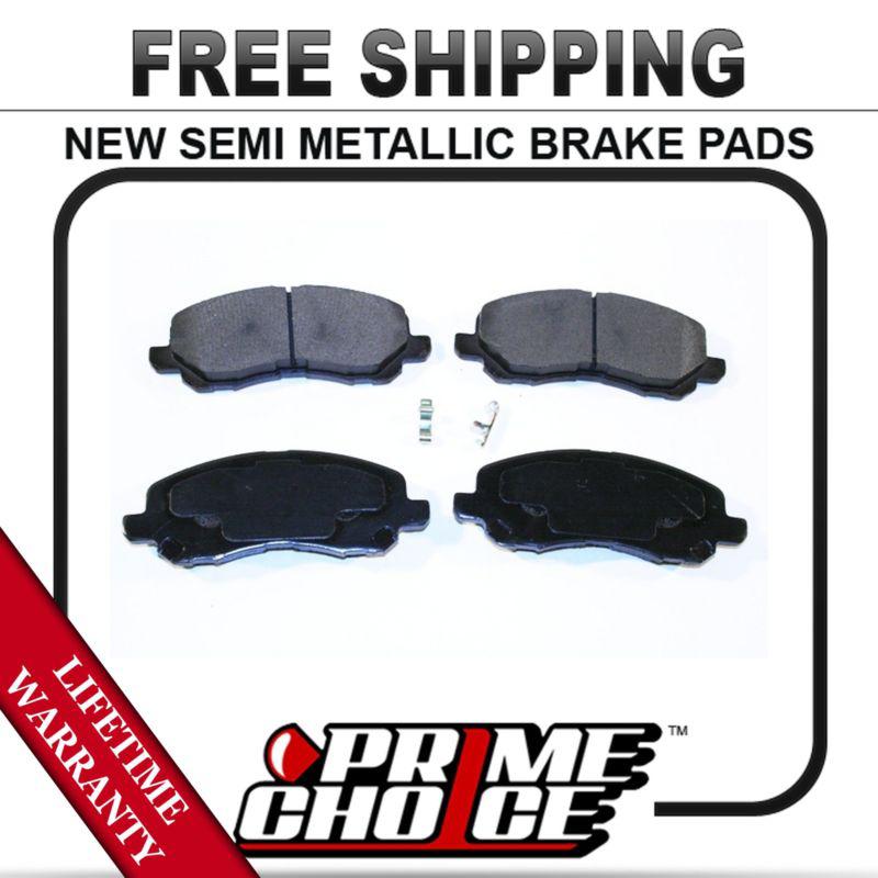 Front semi metallic disc brake pad kit full set with lifetime warranty