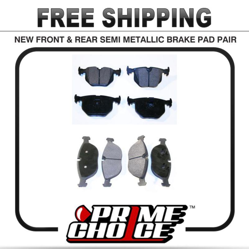 Premium front & rear metallic disc brake pads 2 full complete sets 4 pair 8 pads