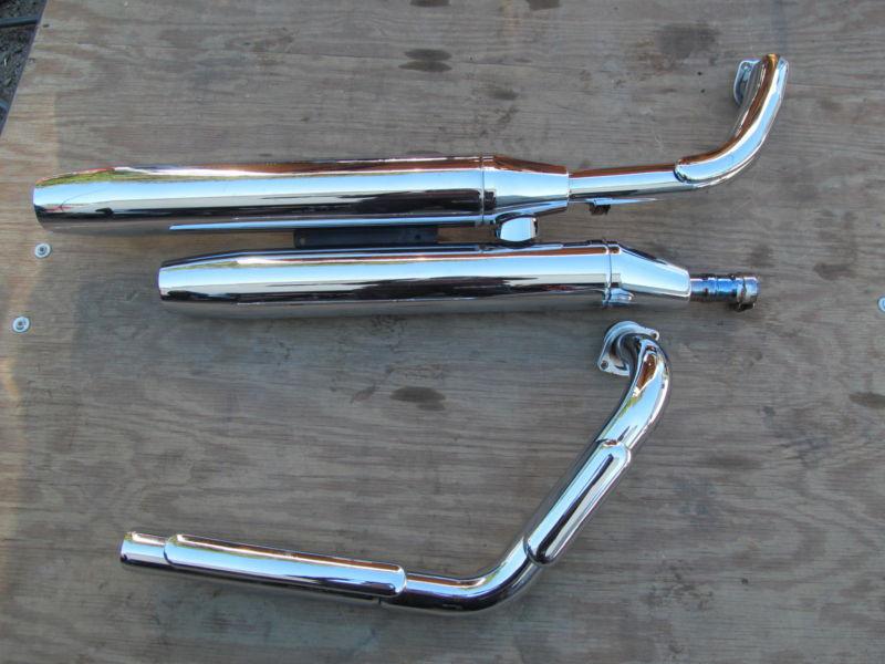 2001 yamaha roadstar xv1600 muffler exhaust system front pipes oem