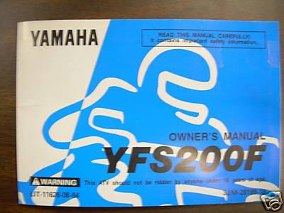 1994 yamaha yfs200f blaster owner's manual