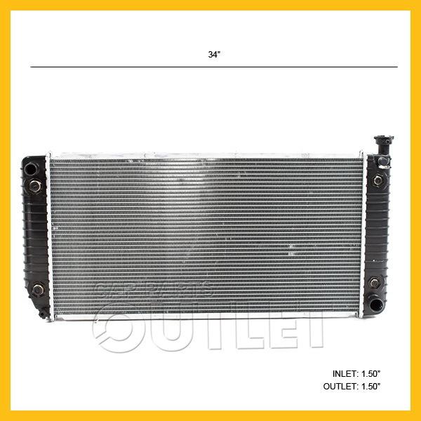 1995-2000 tahoe 1994 c/k 1500 2500 3500 radiator v8 w/toc & eoc auto thick 2 row