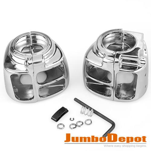 Chrome switch housings cover for 1996-2006 harley davidson dyna softail v-rod