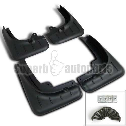 2011-2013 porsche cayenne front+rear 4pcs abs mud flap splash guard black