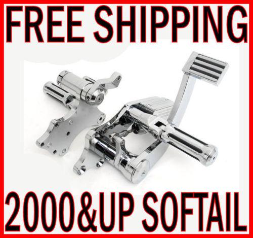 Dna 2" extended billet chrome forward controls 2000-up harley softail fxst/flst