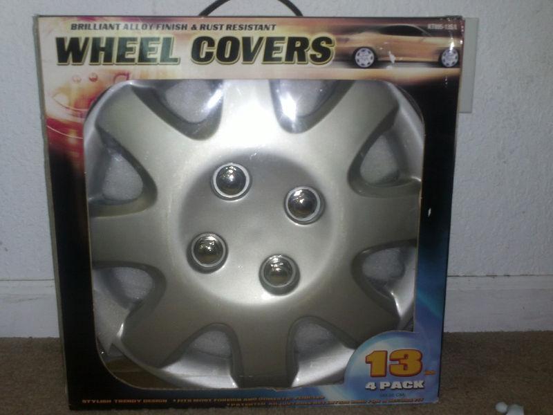 Kt 13" rust resistant wheel covers alloy finish 4pack