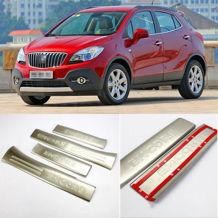 Superb quality stainless steel threshold trim board cover plate for buick encore