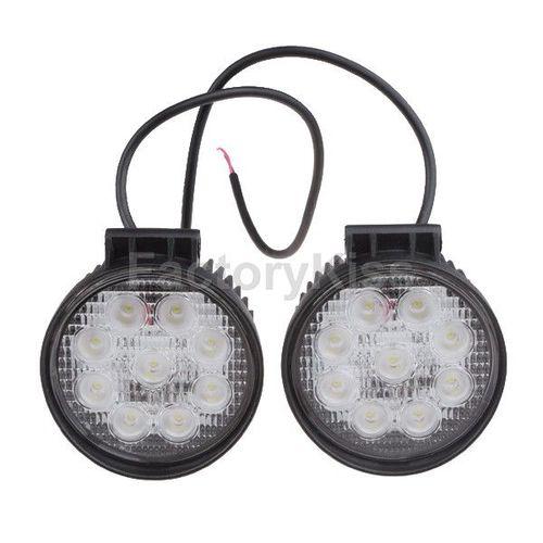 2 x 27w 12v/24v 6500k led car truck work light 4wd 4x4 spot/flood lamp #712