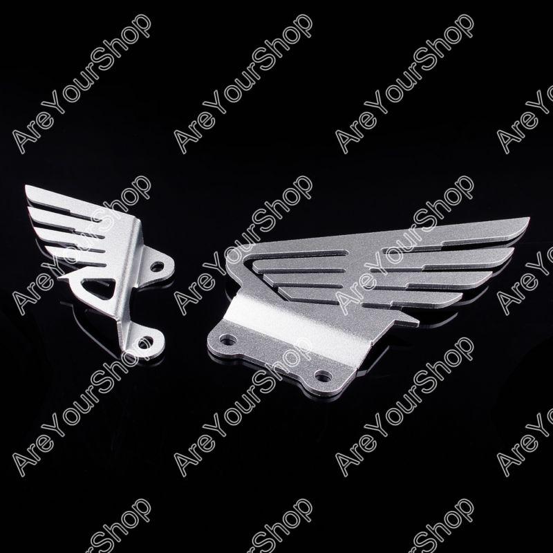 Foot peg heel plates guard for honda cbr1000rr 2008-2013 silver