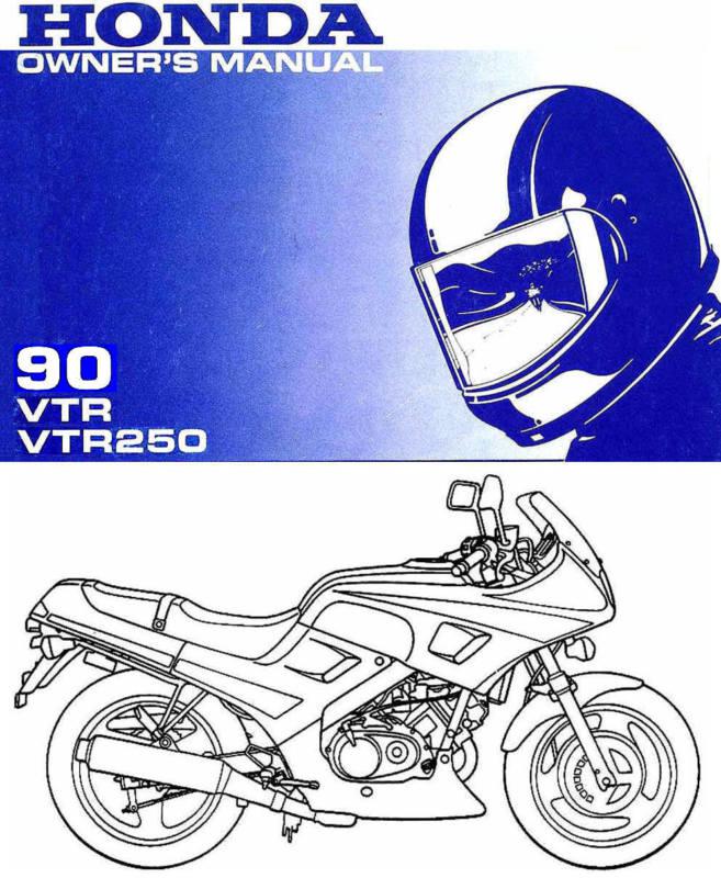 1990 honda vtr250 motorcycle owners manual -vtr 250-honda-vtr250