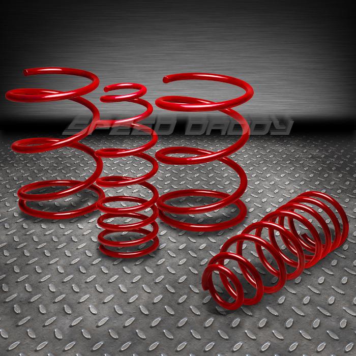 1.5"drop 4pc front+rear suspension lowering spring 07-12 sentra b16 se-r ser red