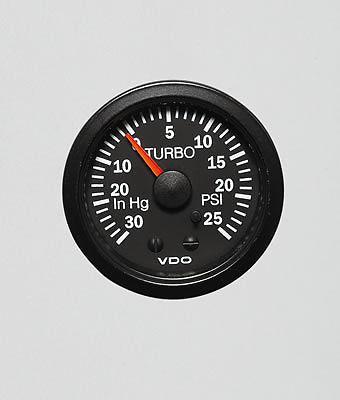 Vdo vision mechanical turbo gauge 2 1/16" dia black face 150121