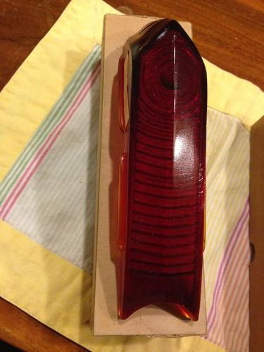 1949 1950 mercury tail light lens globe glass nos left l/h lense