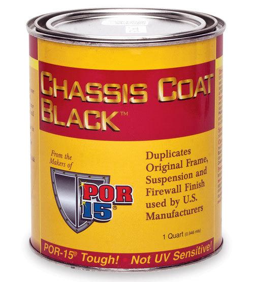 Por-15 chassis coat black semi gloss paint quart por15 chassiscoat