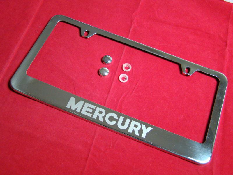 Mercury   license plate frame stainless steel chrome