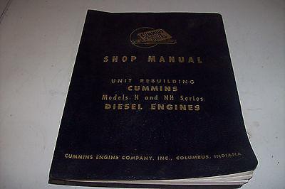 1948 cummins diesel shop manual unit rebuilding h, hs, nh, nhs series engines