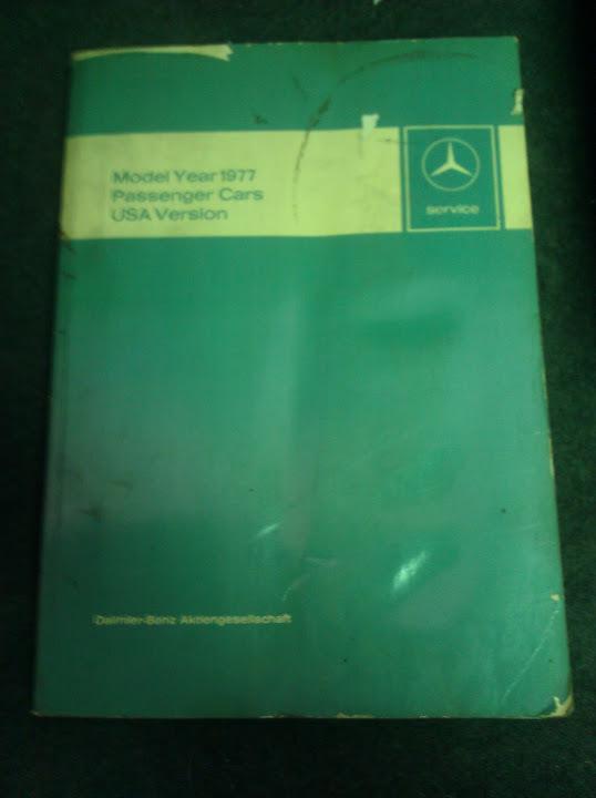 Sell Mercedes benz Manual Service Manual Passenger Cars 1977 in Dallas