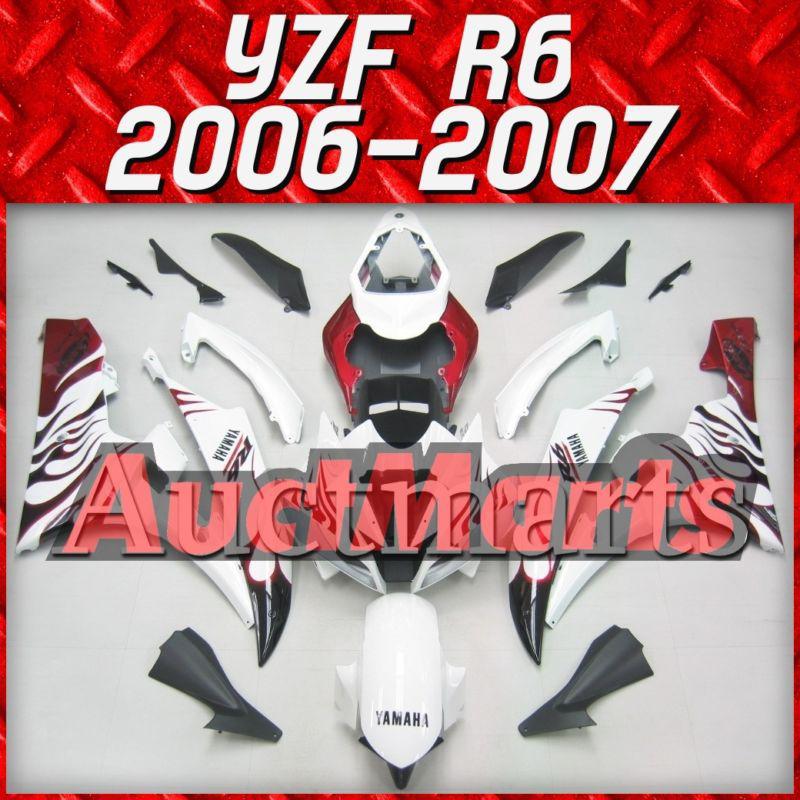 Fit yamaha yzf r6 06 07 yzfr6 2006 2007 600 fairing kit abs bodywork c10 d9